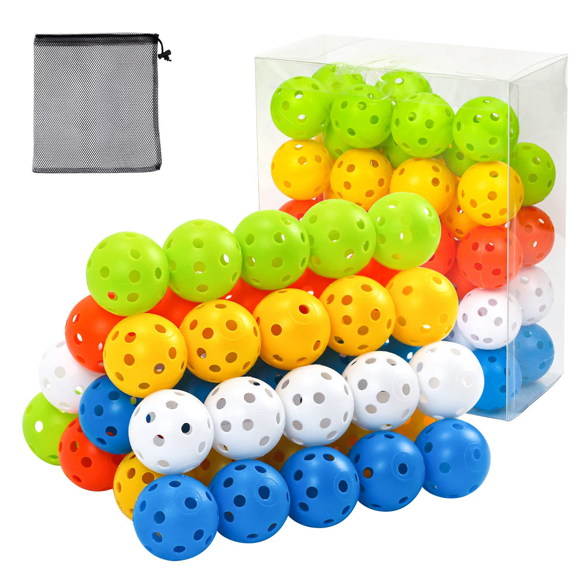 Bac-kitchen 50-pack plastic golf balls for extended practice sessions.