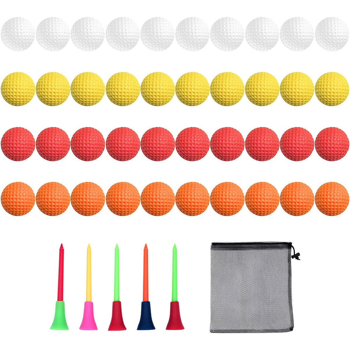 Bac-kitchen foam golf balls pack in colorful set for safe practice