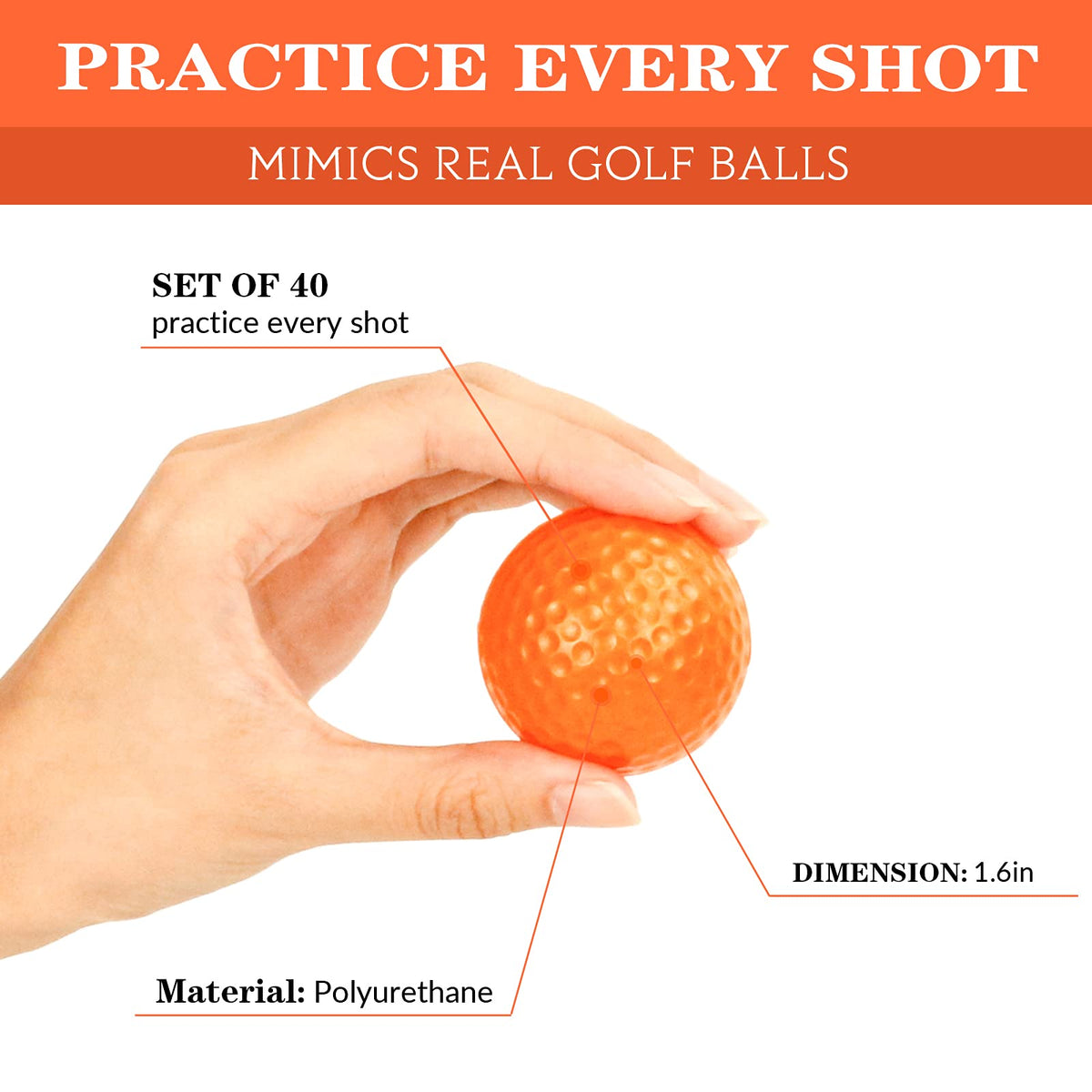 Soft resin Bac-kitchen foam golf balls with gentle texture safe on furniture and pets.