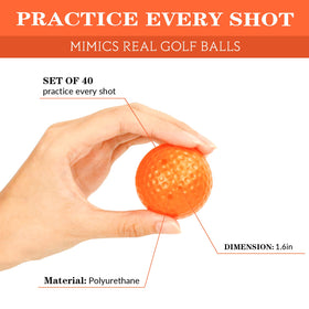 Soft resin Bac-kitchen foam golf balls with gentle texture safe on furniture and pets.