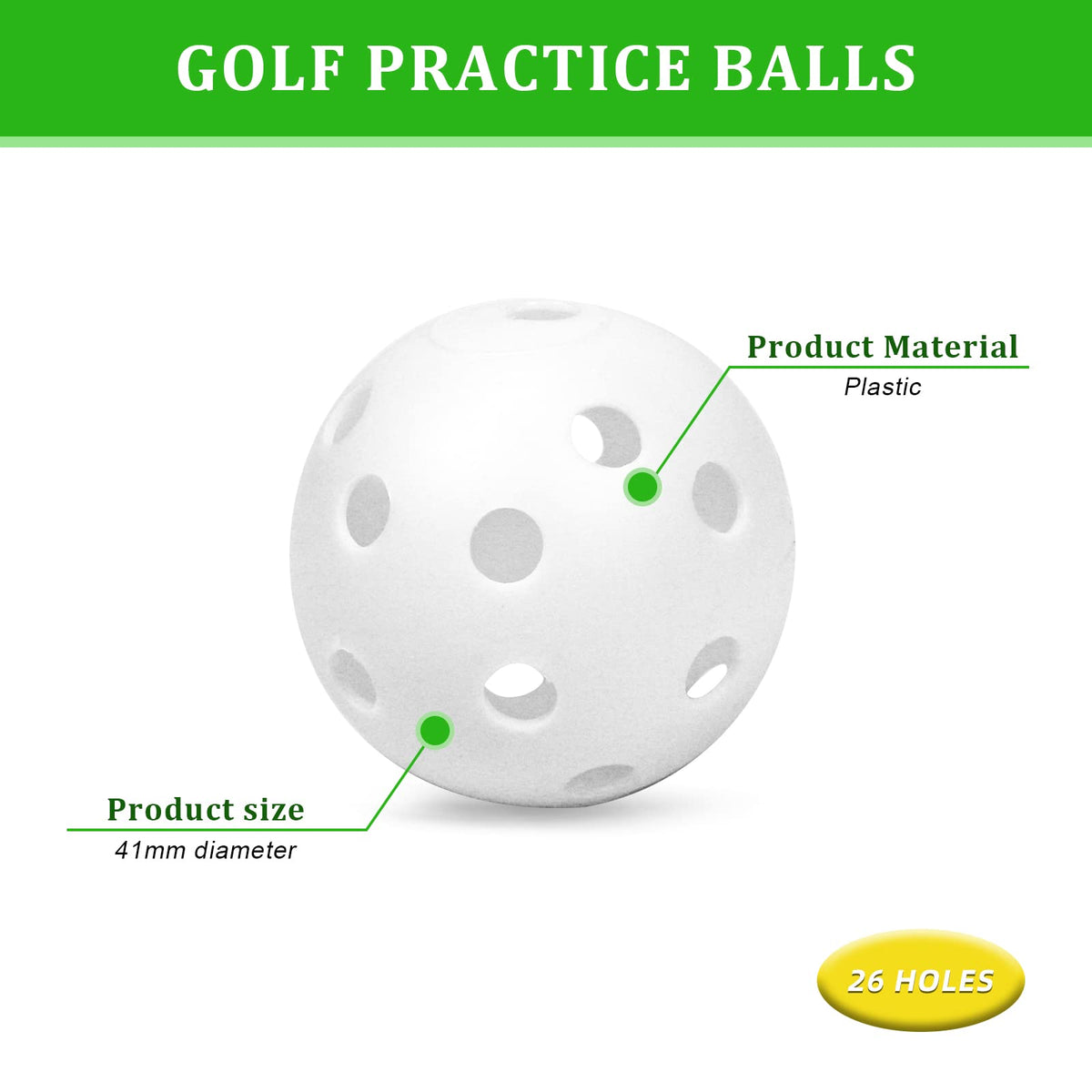 Bac-kitchen hollow-swing balls reduce air resistance for smoother practice