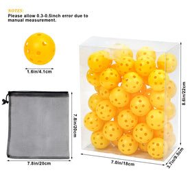 Bac-kitchen limited-flight balls with 26-hole design for realistic spin feel.