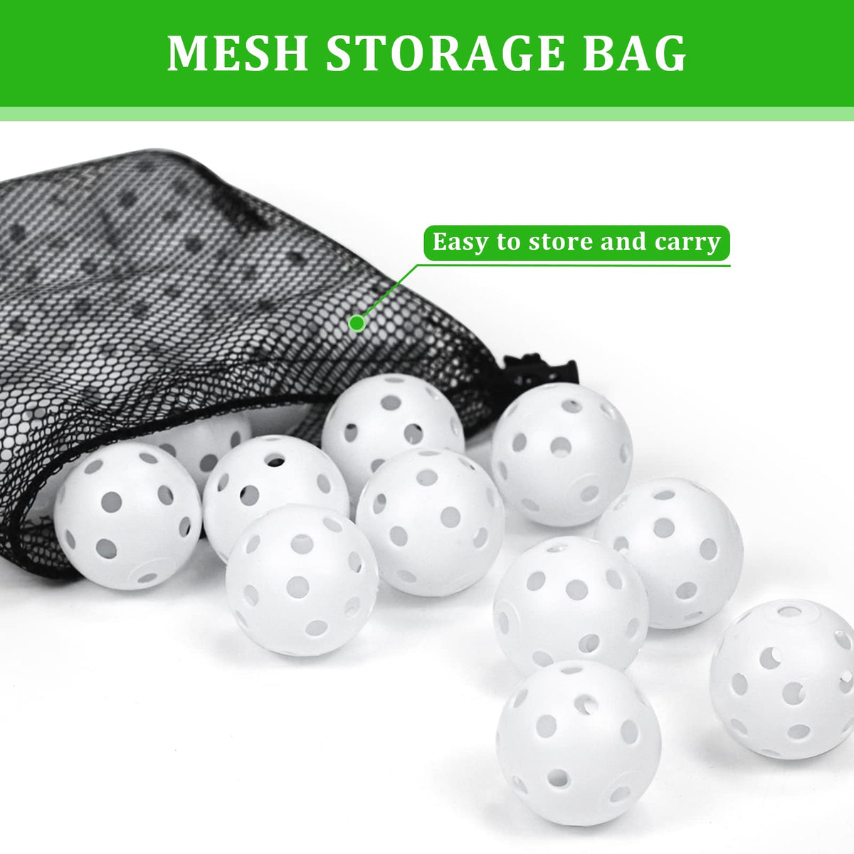Bac-kitchen mesh drawstring bag keeps balls organized and portable