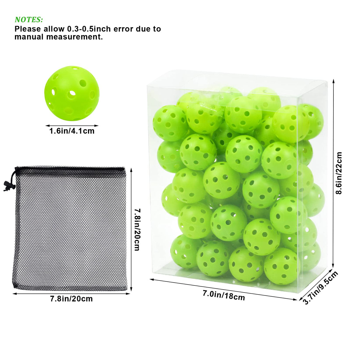 Bac-kitchen limited-flight golf balls with 26 holes for easier indoor control
