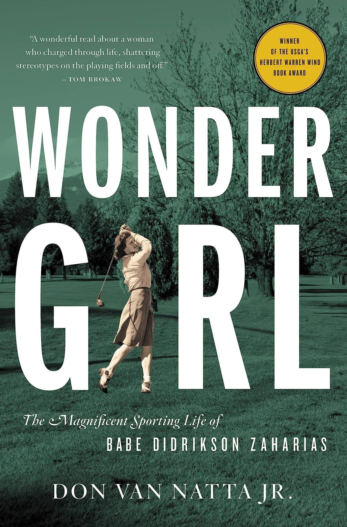 Back Bay Books Wonder Girl cover, inviting readers to explore Babe Didrikson's inspiring sports biography.
