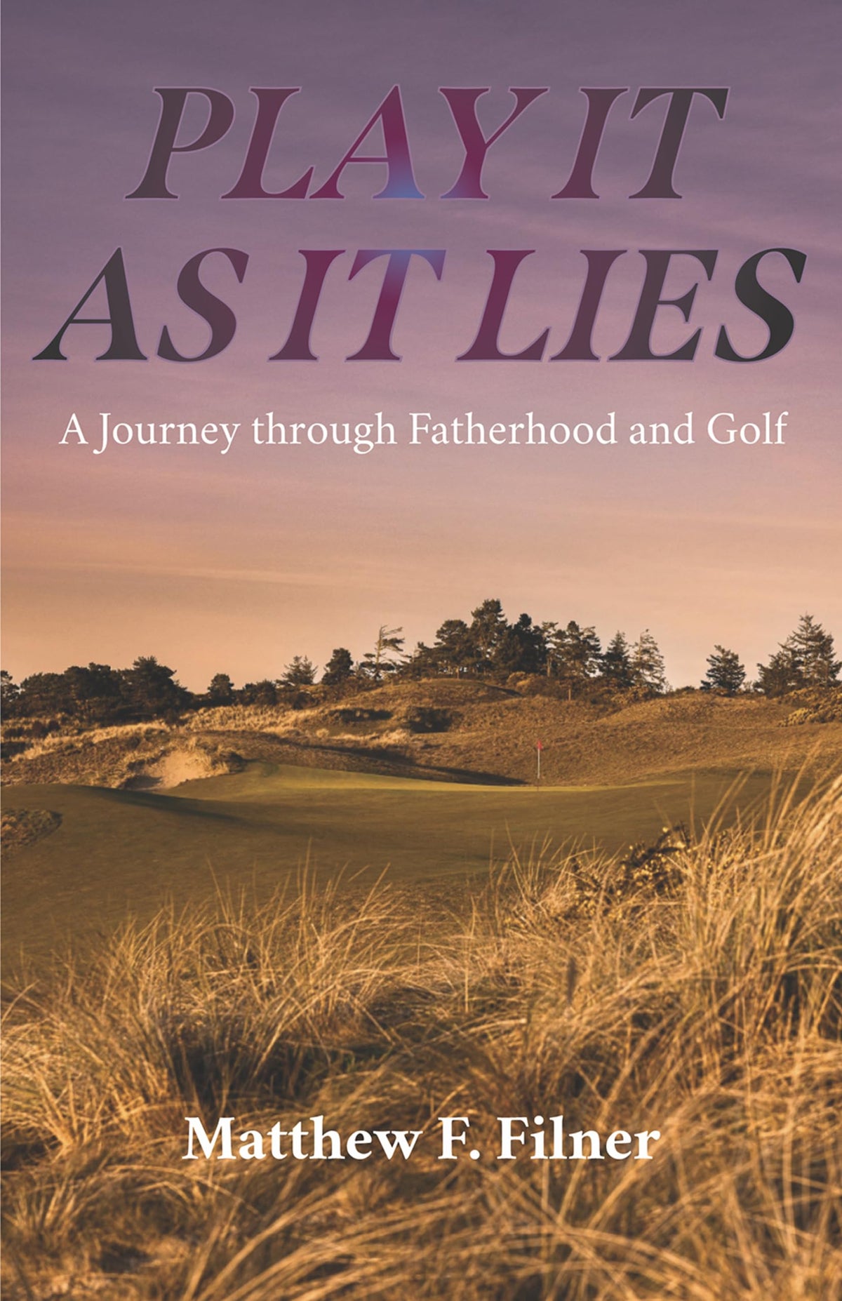 Back Nine Press Play It As It Lies book cover depicting golf and fatherhood themes
