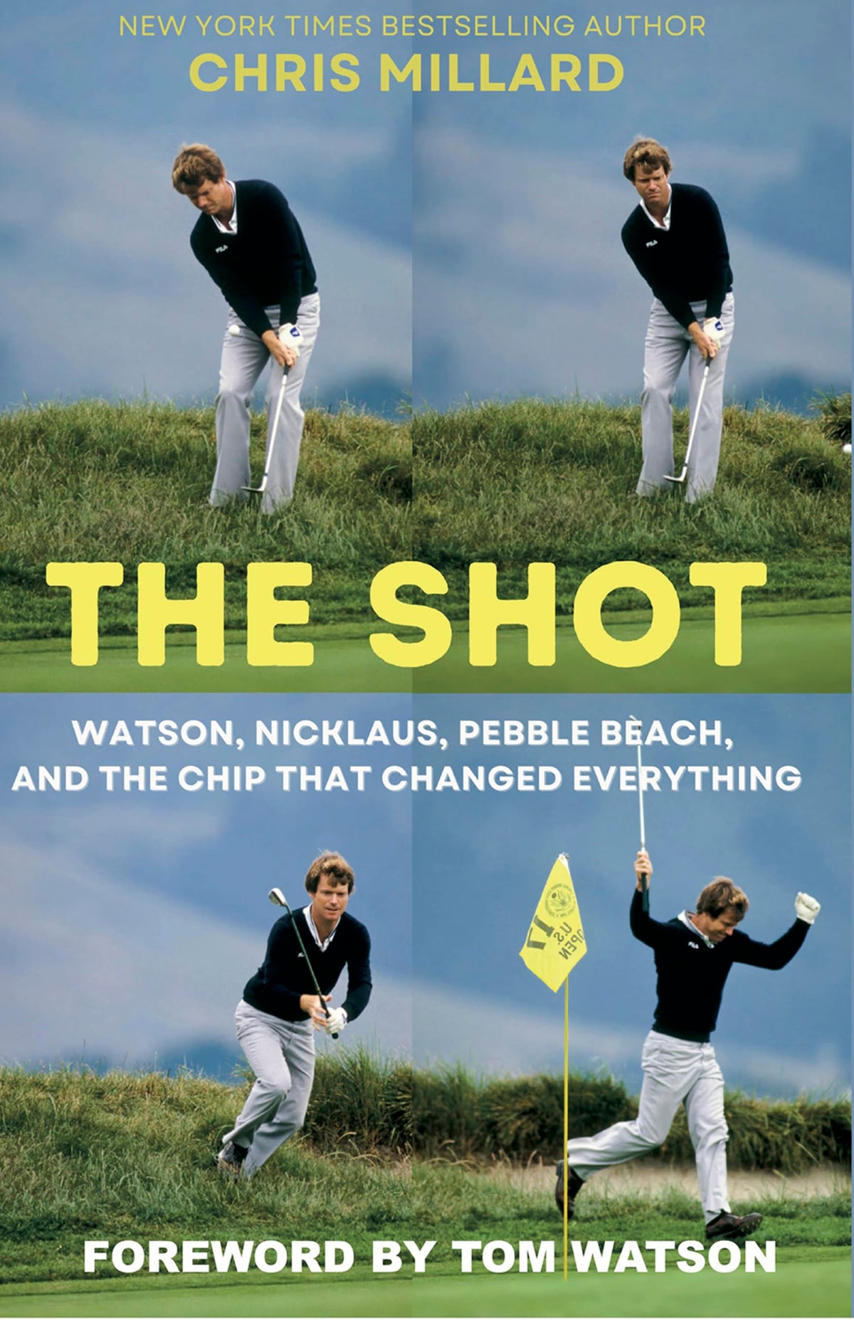 Back Nine Press The Shot cover shows Watson, Nicklaus at Pebble Beach, great for golf history fans