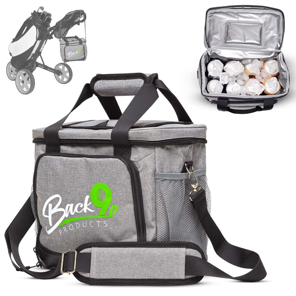 Back9 Premium golf cart cooler with magnetic lid for fast access between shots on the course.