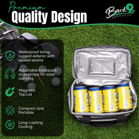 Back9 Products portable cooler ideal for travel, picnics and camps.