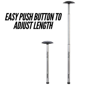 Bag Boy Backbone bottom foot cap adds stability inside a travel case.