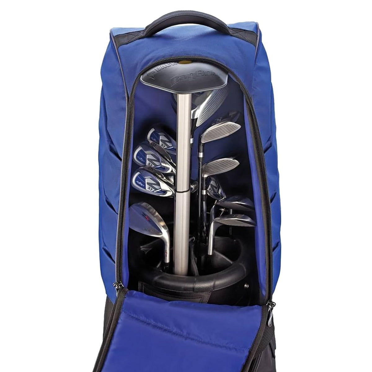 Bag Boy Backbone three-stage telescoping extends to 54 inches for versatile protection.