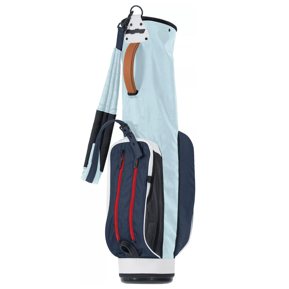 Bag Boy Loop Lite carry bag showing a two-way top divider for organized clubs