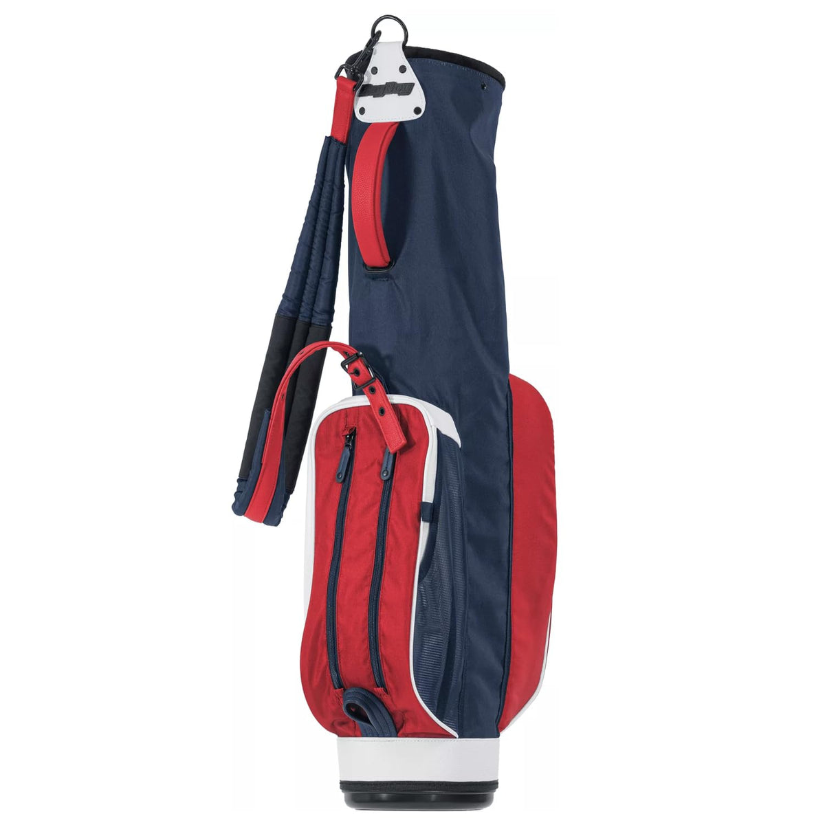 Bag Boy Loop Lite carry bag shows a 2-way top divider for organized clubs.