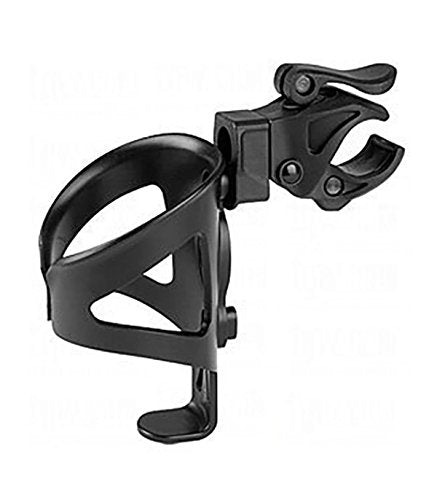 Bag Boy universal beverage holder self-leveling holster on round tubing preventing spills