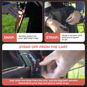 BagBelts easy-access-pockets keeps towels and cleaners within reach on the course.