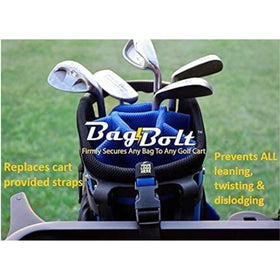 BagBolt protects clubs from strap squeeze during carry