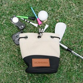 BAIRBRE golf bag in khaki and black for versatile on-course style.