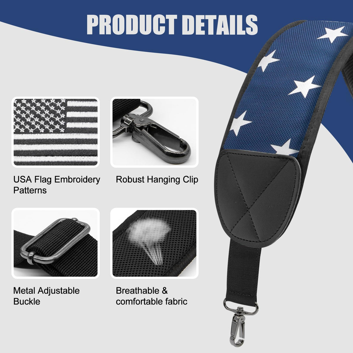 BAIRBRE padded comfort strap reduces shoulder fatigue during carry