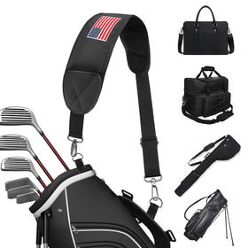 BAIRBRE golf bag strap with swivel clip attachment on the bag