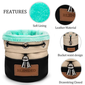 BAIRBRE golf pouch bucket design with spacious interior for accessories.