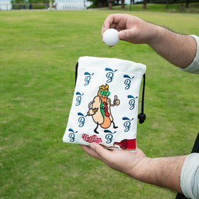 BAIRBRE Valuables Pouch with drawstring toggle demonstrating secure lock on course