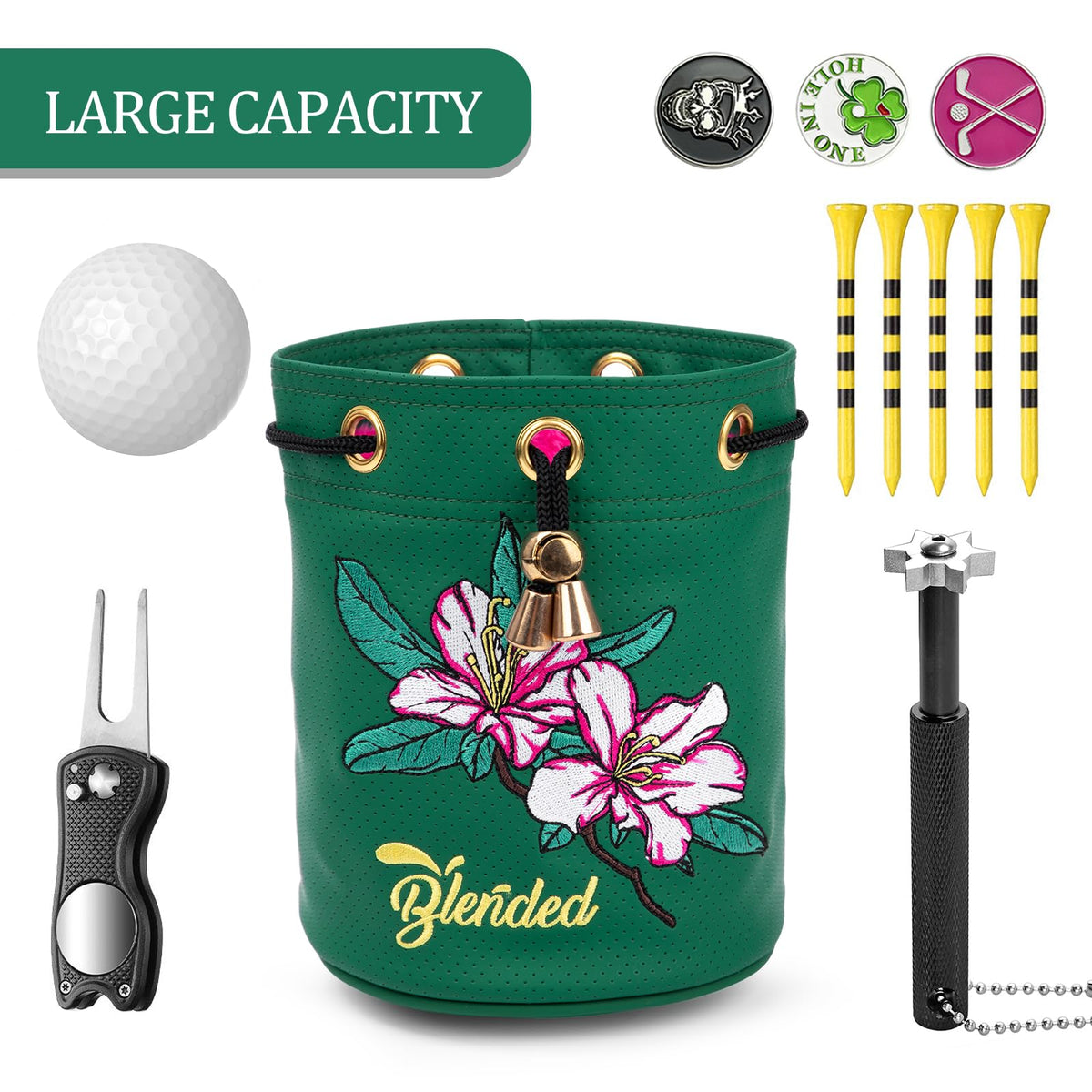 BAIRBRE leather golf bag highlighting premium PU leather and durability