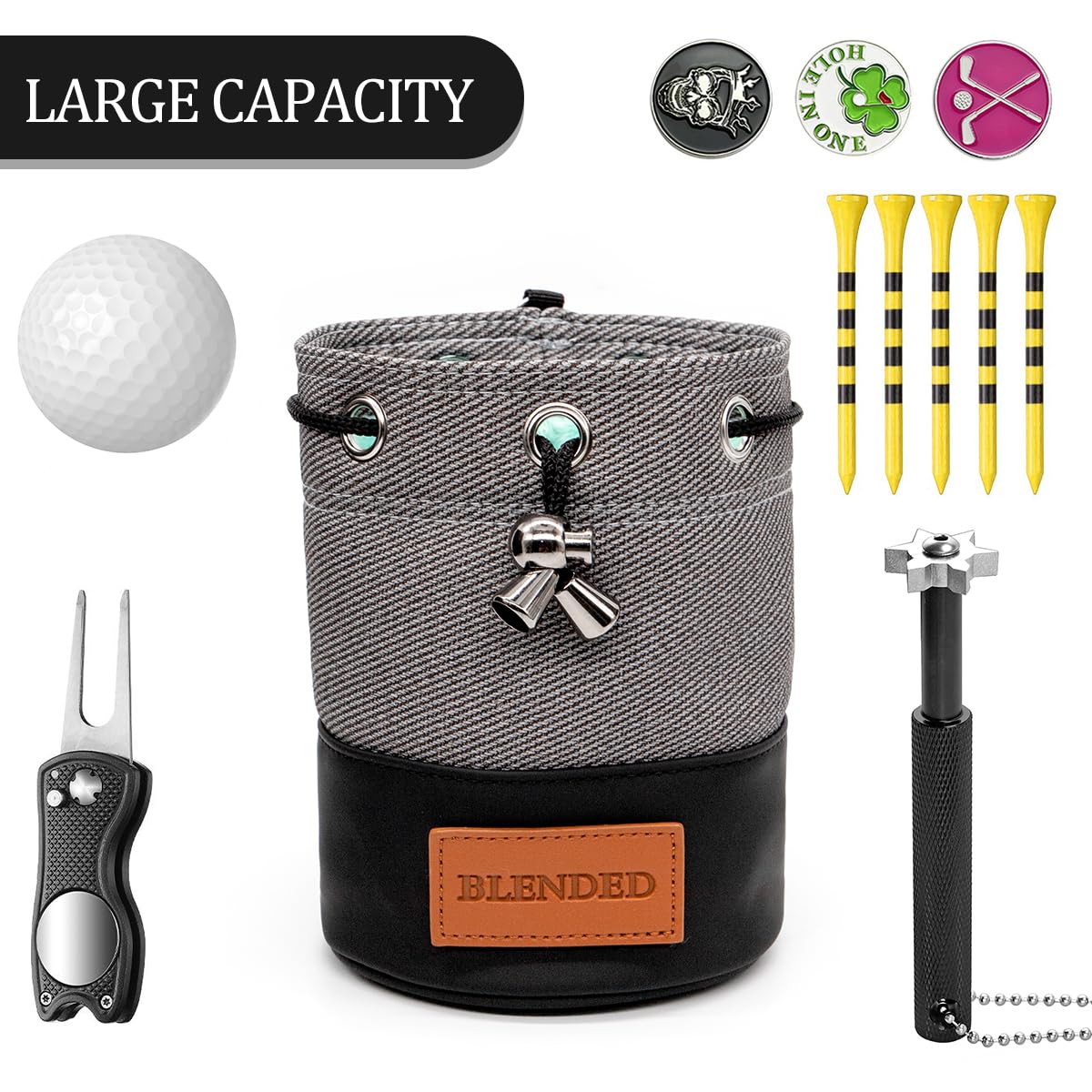BAIRBRE tee pocket and accessory storage for on-course organization.