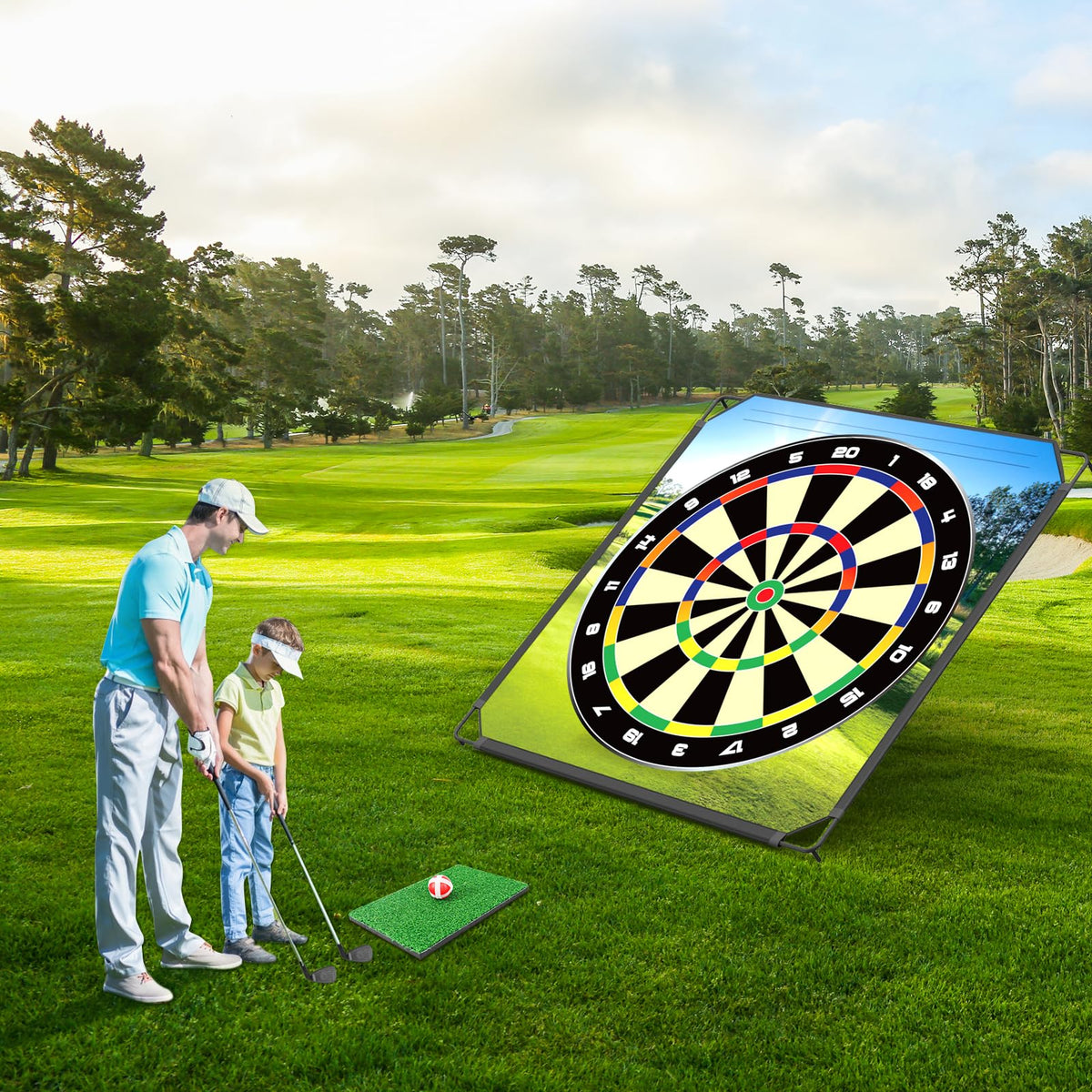 BaiYuan golf chipping set backyard fun with 24 sticky balls for kids and adults