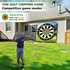 BaiYuan chipping set includes putting mat for versatile short-game drills
