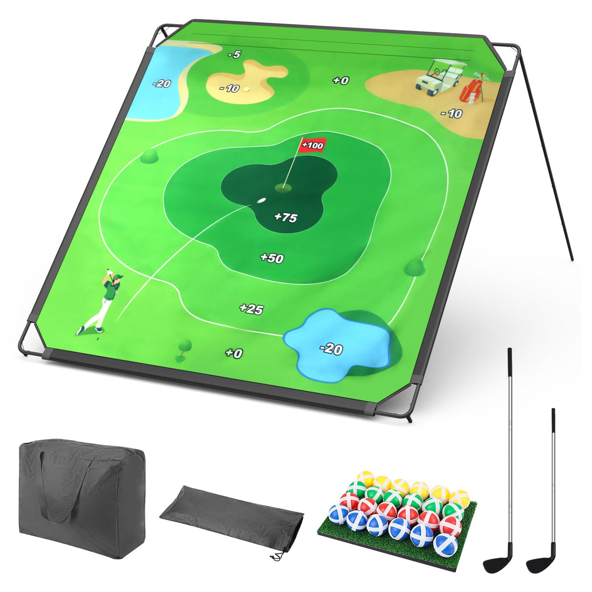 BaiYuan portable chipping game set with included items for quick setup and family play.