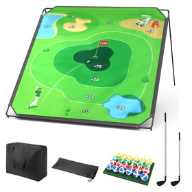 BaiYuan portable golf chipping set with 24 battle balls for versatile practice.