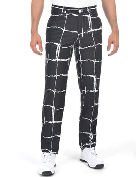Bakery men's golf pants front view showcases 4-way stretch for freedom of movement.