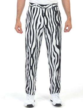 Bakery men's golf pants with 4 way stretch front view highlighting flexibility for swings.