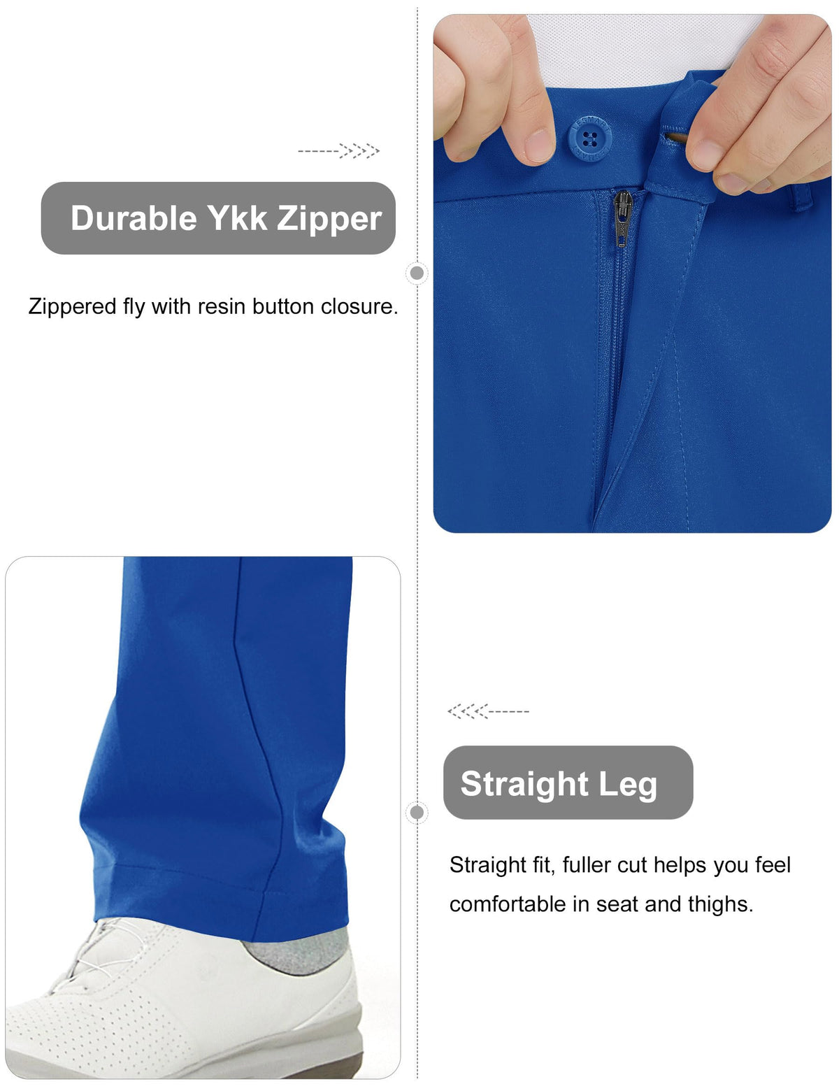 Bakery men's golf pants with five pockets for essentials.