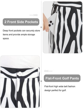 Bakery golf pants belt loop area for secure waist and belt compatibility.