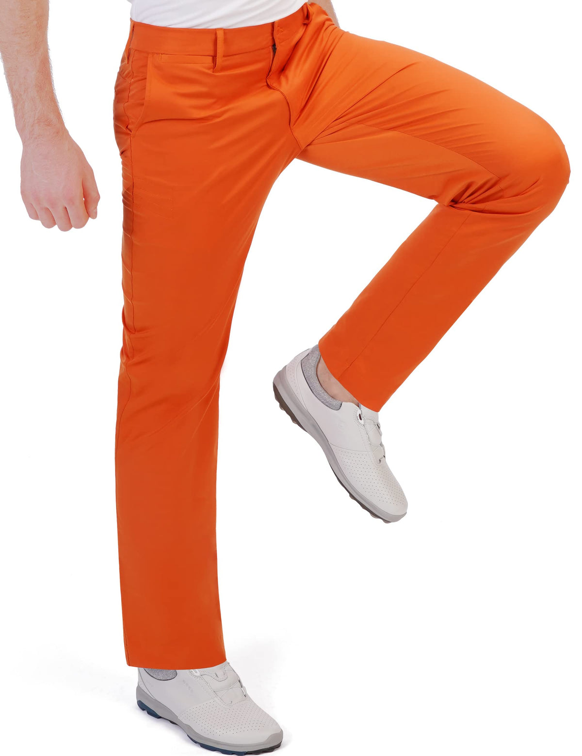 Breathable stretch fabric delivers comfortable range of motion.