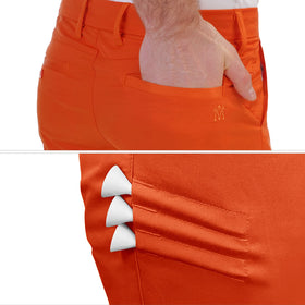 Bakery men's golf pants with dedicated golf tee pocket for quick access.
