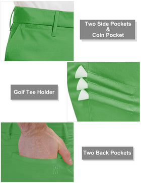 Bakery men's golf pants feature a mid-rise straight-leg silhouette for a classic look.