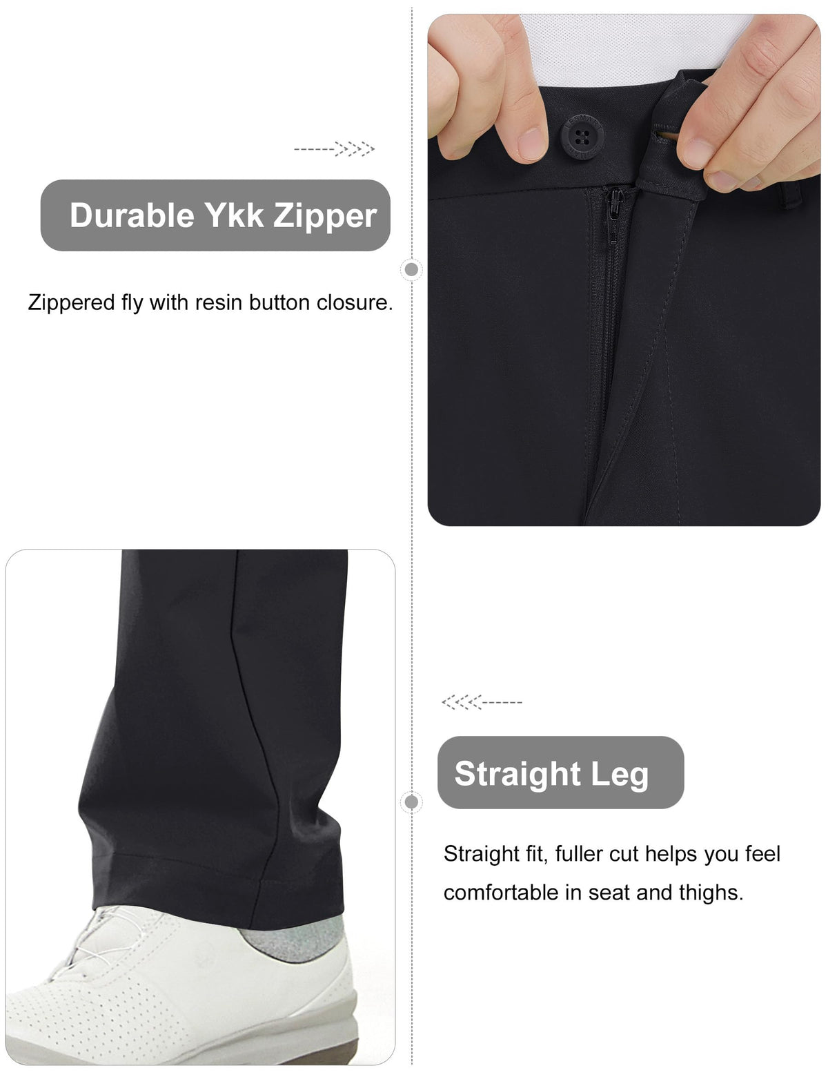 Bakery men's golf pants plaid stretch full look demonstrates versatile style.