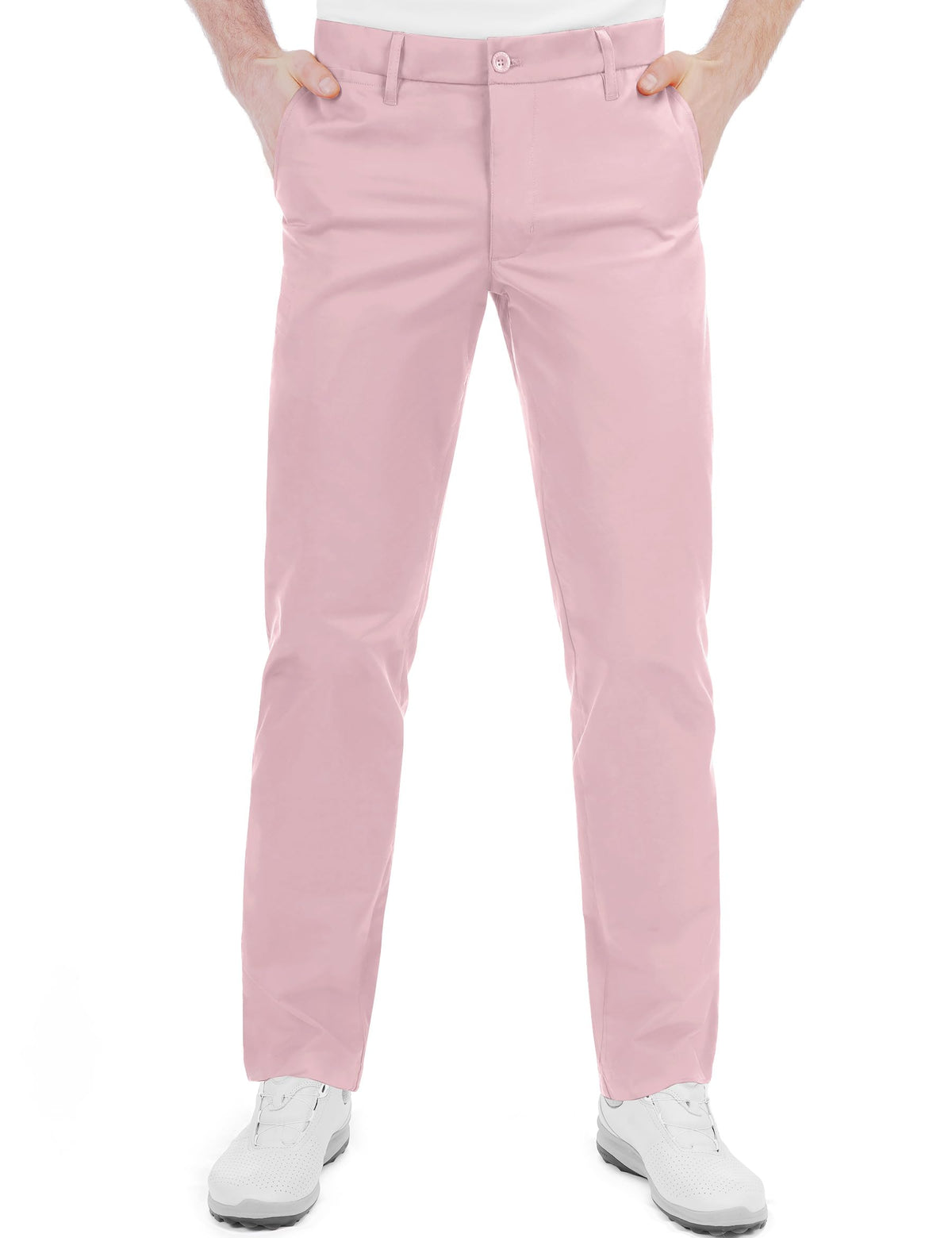 Bakery men's golf pants pink stretch waist for all-day comfort