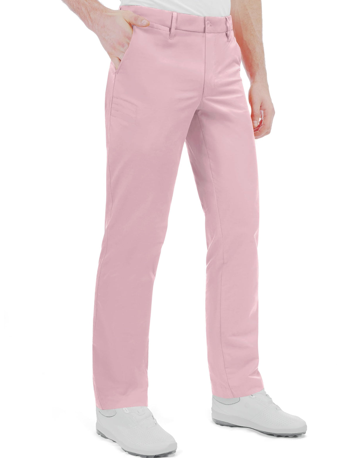 Bakery men's golf pants side view highlighting flexible fabric and breathability