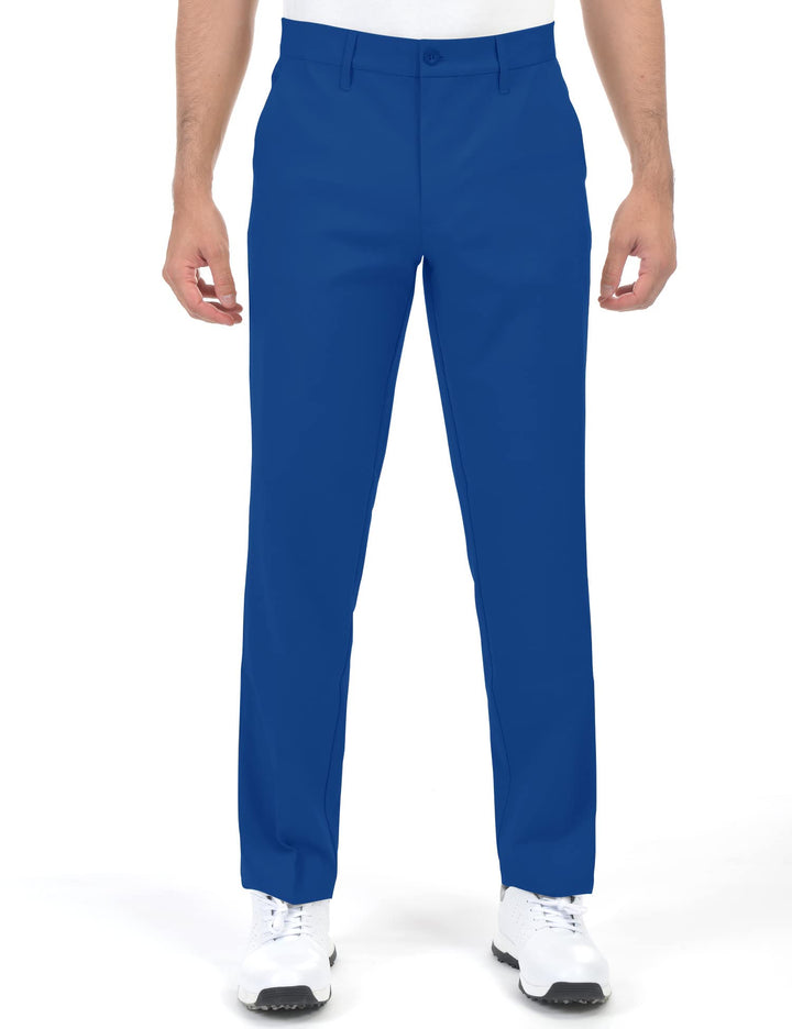 Bakery men's golf pants stretch showcase versatility on the course with full range of motion.