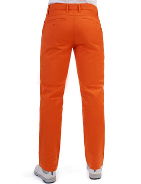 Right-leg golf tee pocket for quick tee access during rounds.