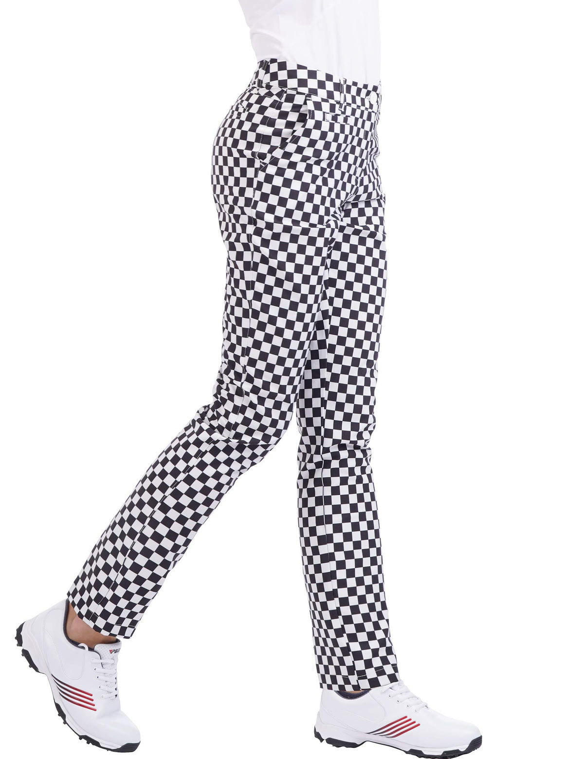 Bakery women's golf pants five-pocket design for secure storage during activity