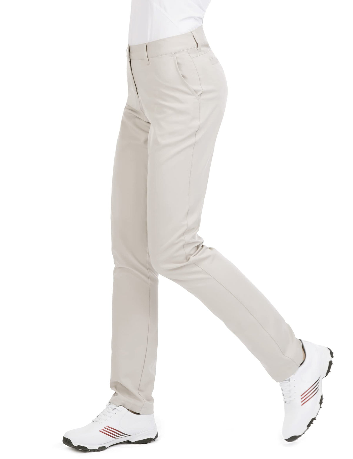 Bakery women's golf pants back view showing secure pockets and contoured waist