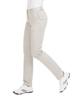 Bakery women's golf pants back view showing secure pockets and contoured waist