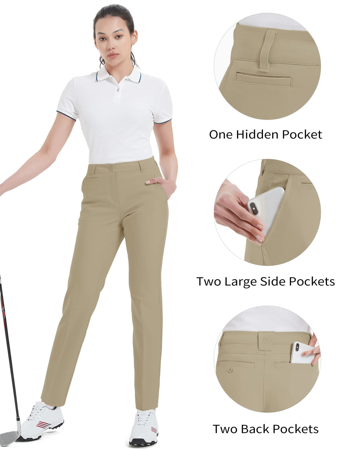 Bakery women's golf pants fabric quick-dry texture keeps you cool