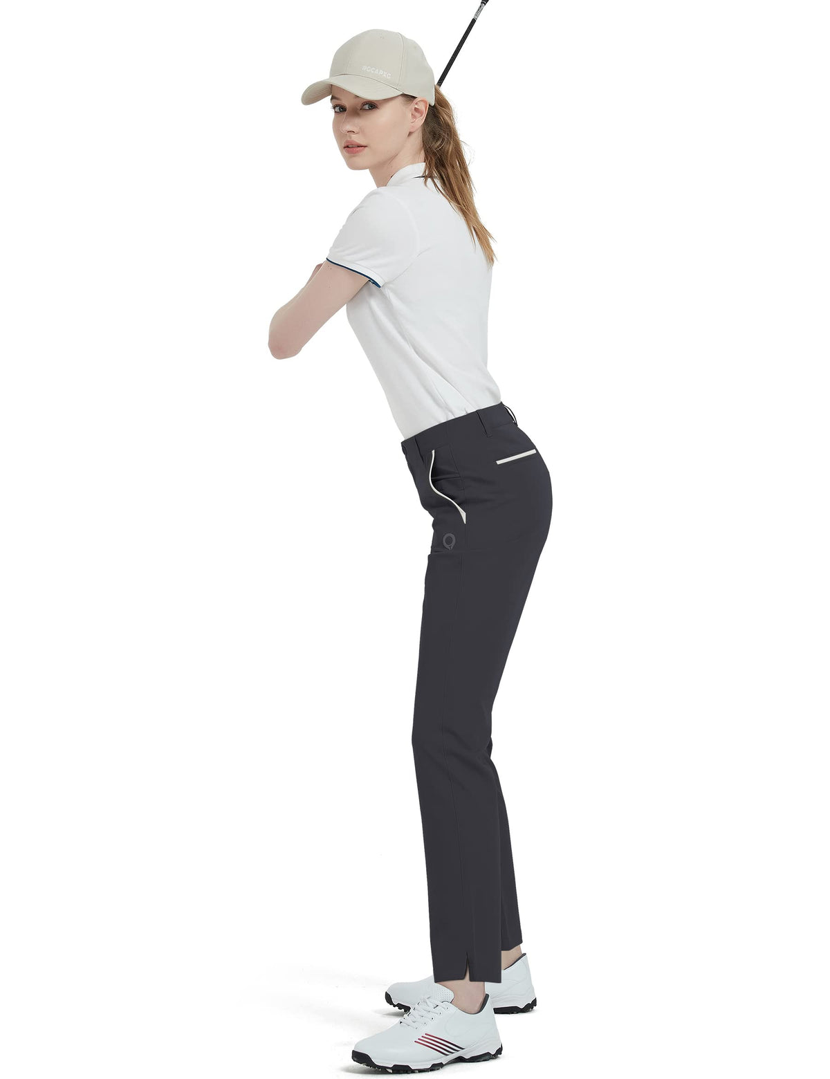 Bakery women's golf pants in a straight-fit cut for flattering movement.