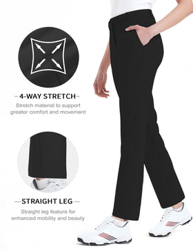 Bakery women's golf pants front pockets provide convenient storage for essentials.