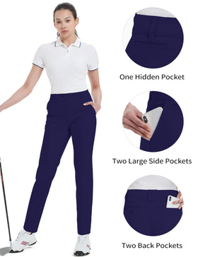 Bakery women's golf pants with a durable YKK zip-fly for secure closure.